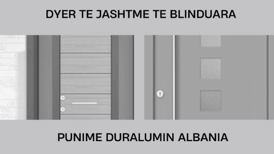 Dyer alumini, Dyer të brendshme xhami, Dyer alumini per banjo, Dere me dy dekor dhe me xham pasqyre ofron Duralumin Albania.